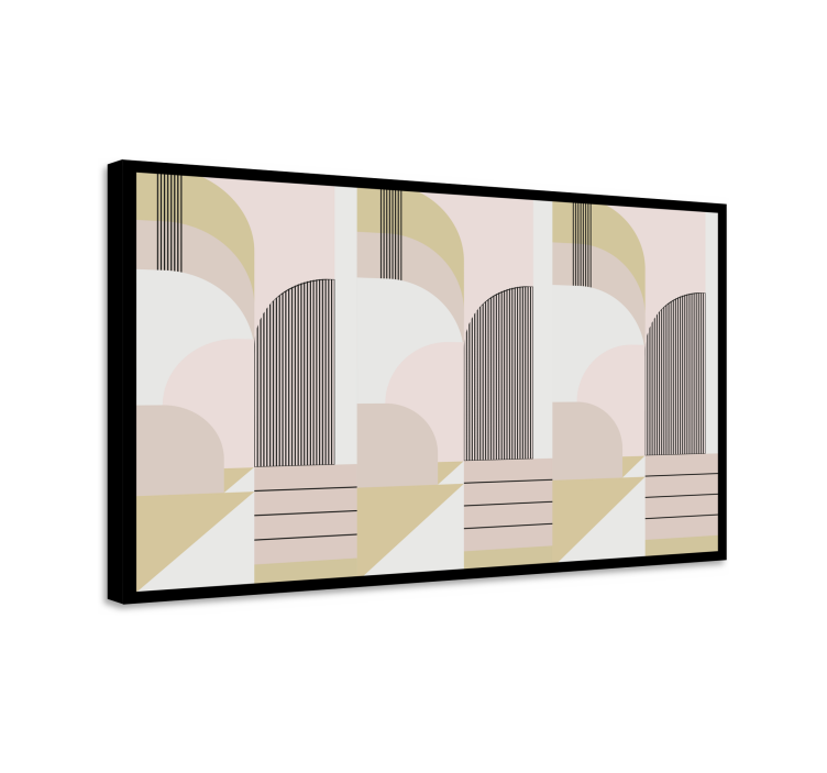 Modern canvas art abstract geometric arches - TenStickers