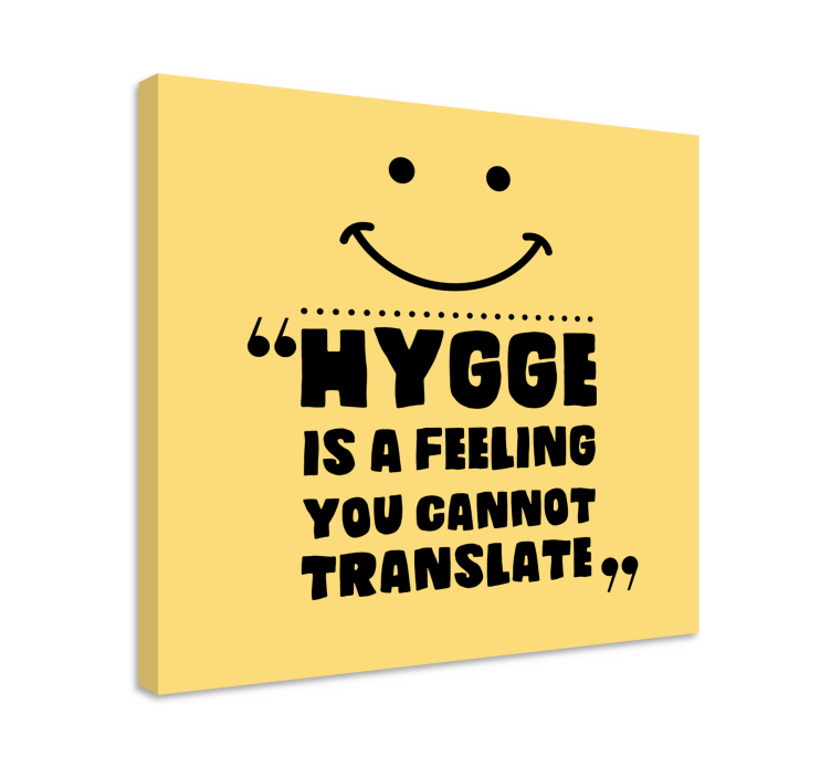 Quote canvas hygge is comfort - TenStickers
