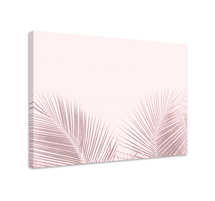 Flowers canvas with graceful palm fronds - TenStickers