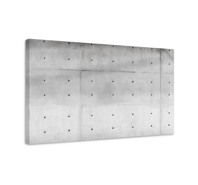 Concrete effect with holes canvas print - TenStickers