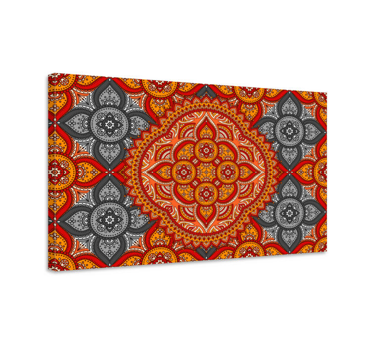 Mandala canvas intricate floral design - TenStickers