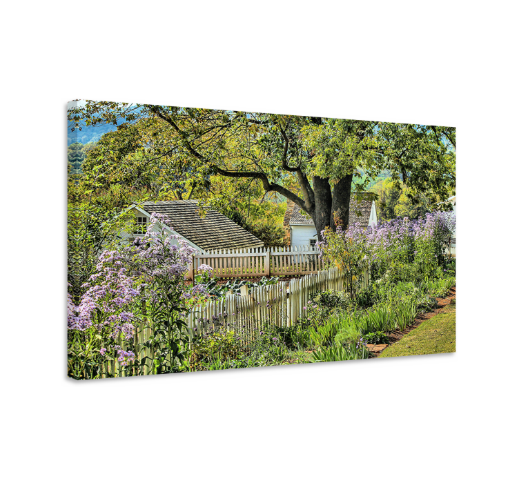 Charming garden path landscape canvas - TenStickers
