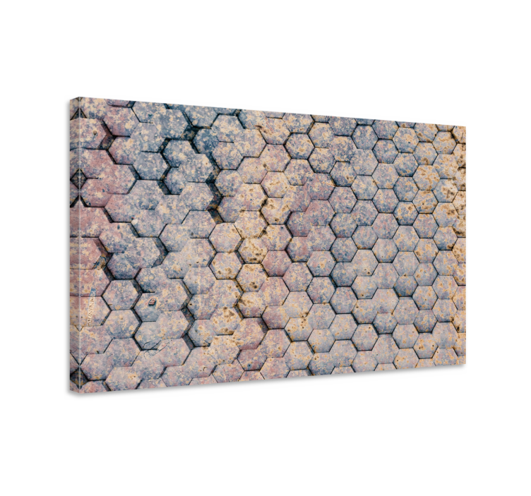 Geometric canvas hexagonal pattern design - TenStickers