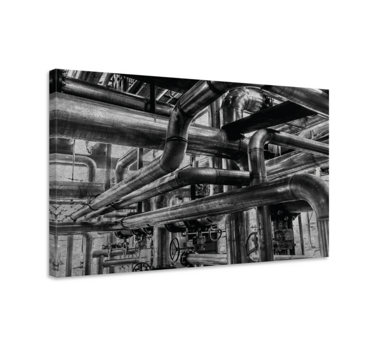 Ornamental canvas print industrial pipe design - TenStickers