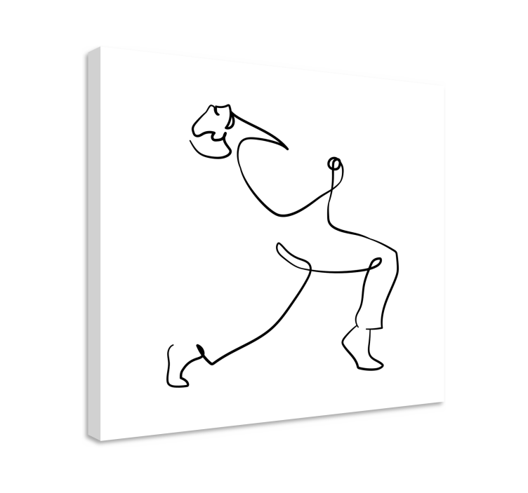 Dynamic Human Outline people canvas - TenStickers