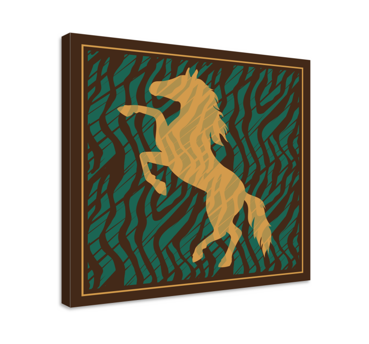 Majestic galloping silhouette horse wall art - TenStickers
