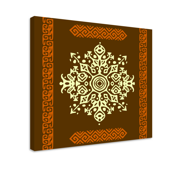 Ornamental canvas print with complex geometric design - TenStickers
