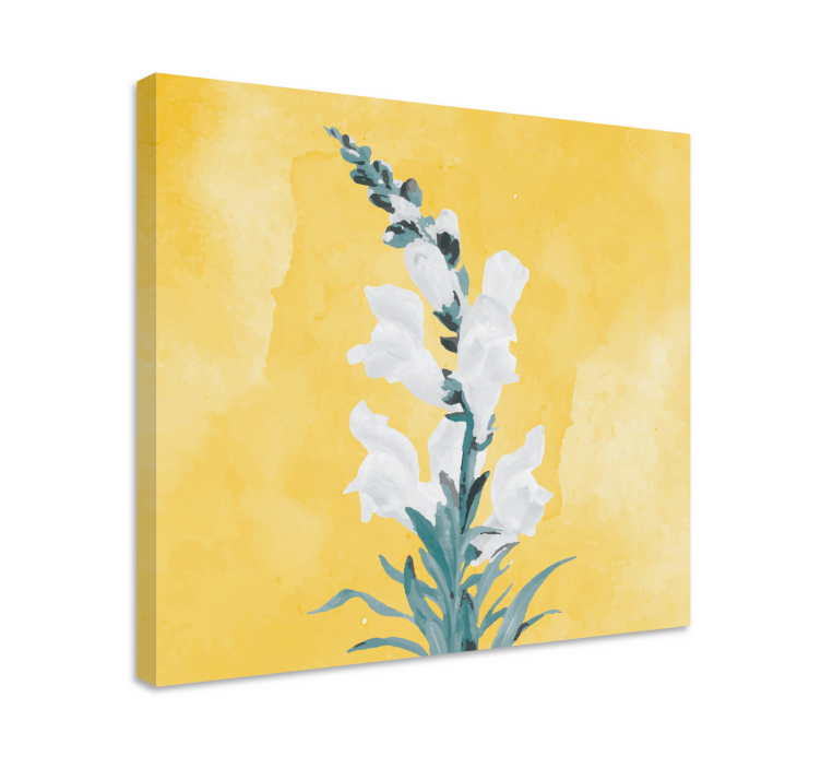 Flowers canvas subtle white blossoms - TenStickers