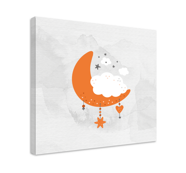 Cocktail canvas cloudy moon decor - TenStickers