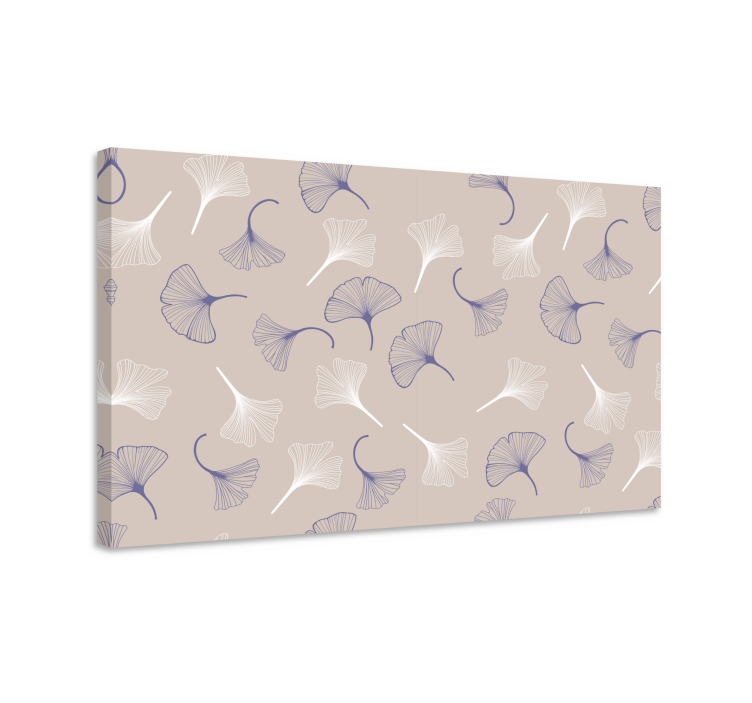 Gingko Leaf Patterns Flowers  canvas - TenStickers