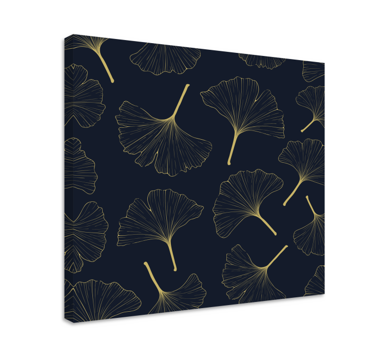 Flowers canvas with gingko leaf design - TenStickers