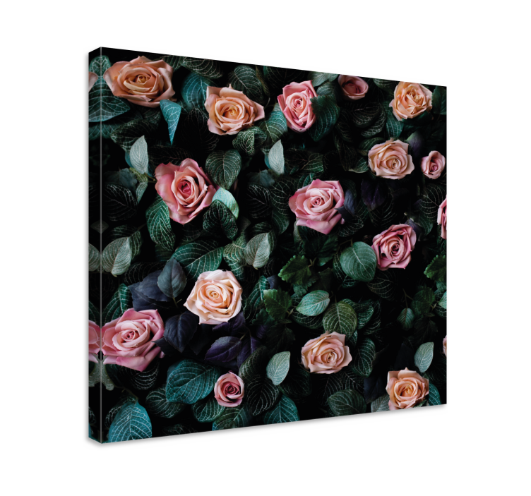 Red rose flowers flower canvas - TenStickers