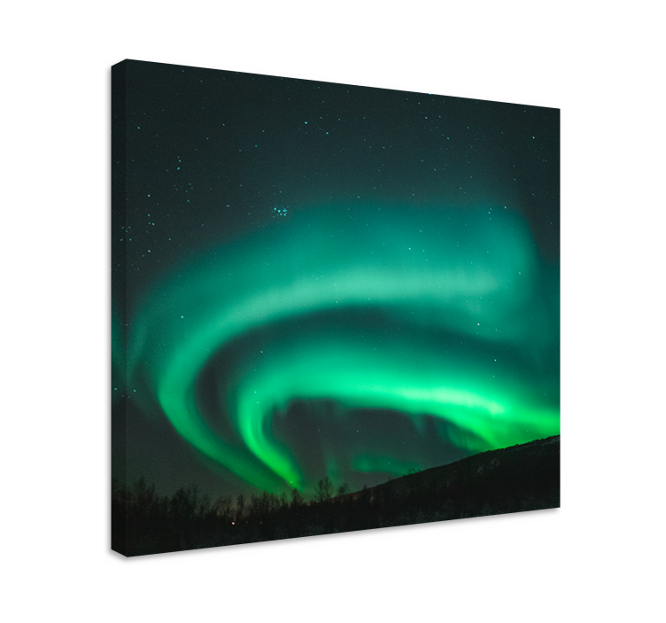 Landscape canvas aurora borealis display - TenStickers
