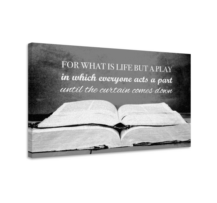 Quote canvas life's play script - TenStickers