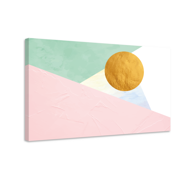 Modern canvas art geometric sun circle - TenStickers
