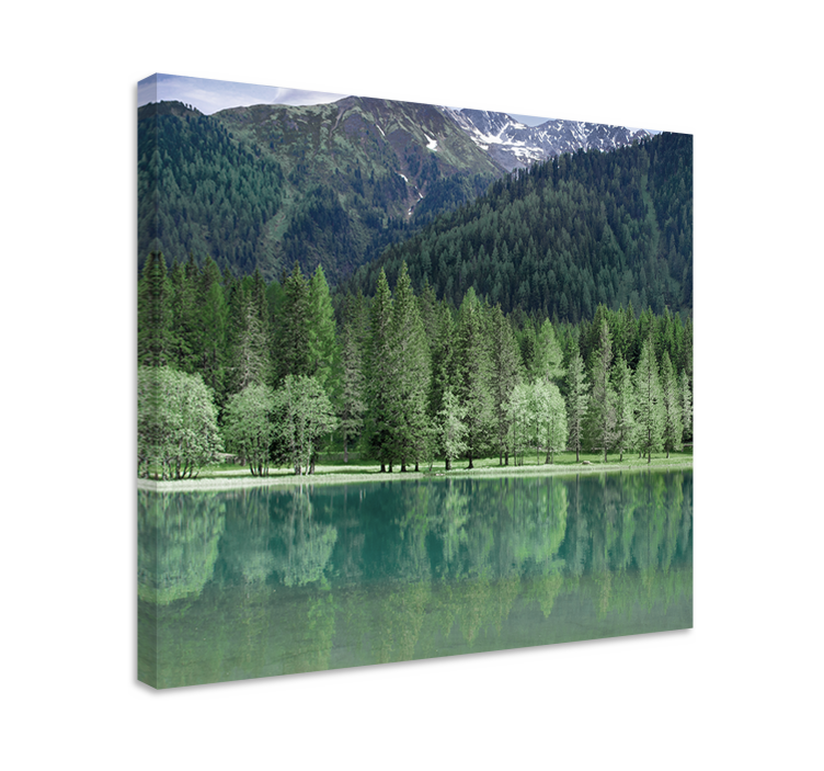Landscape canvas of serene mountain reflection - TenStickers