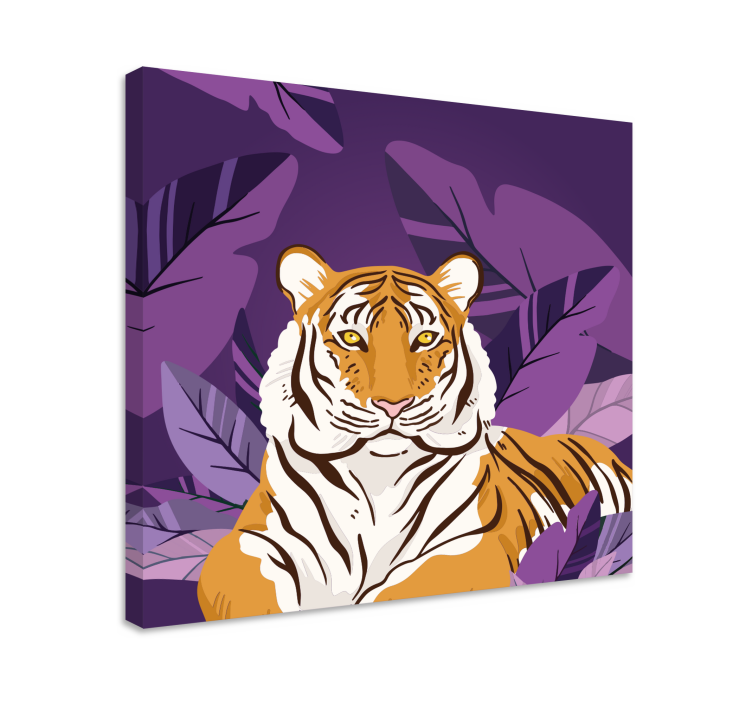 Animal canvas wall art majestic tiger portrait - TenStickers
