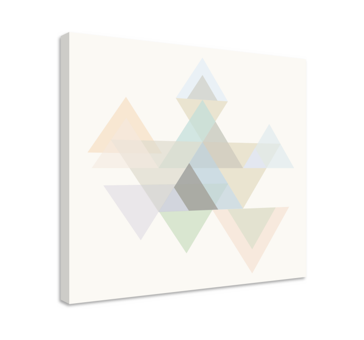 Colorful wall art triangles canvas - TenStickers