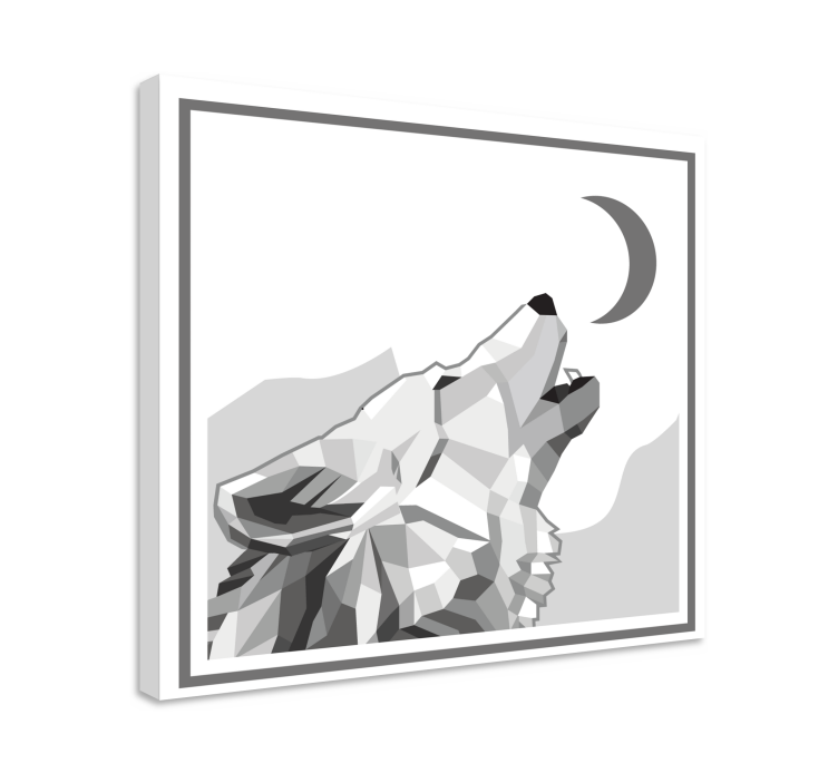 Dog wall art howling wolf - TenStickers