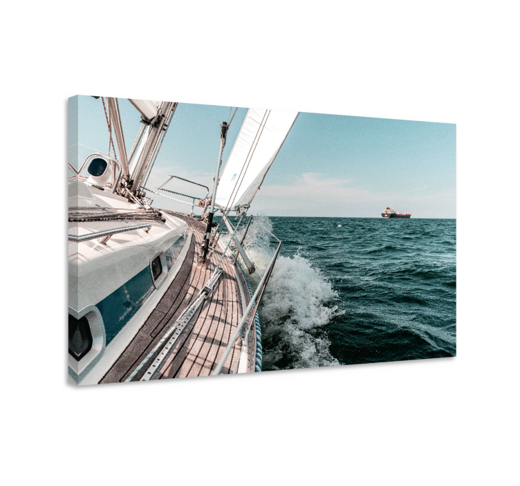 Nautical canvas art sailing yacht journey - TenStickers