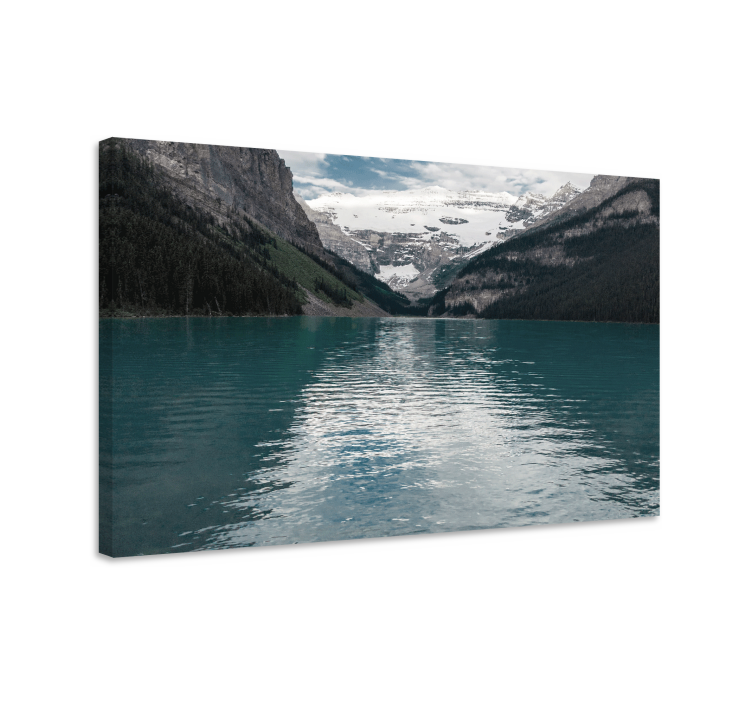Landscape canvas serene mountain lake - TenStickers