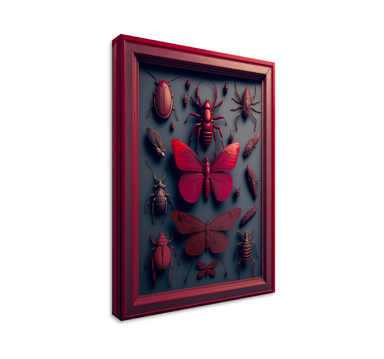 insects framed canvas for living room - TenStickers