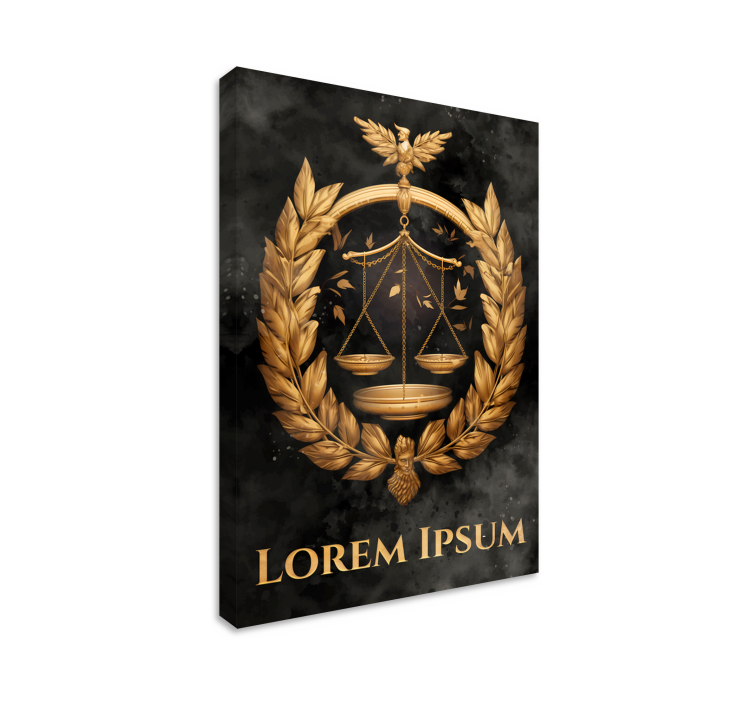 Balance of justice office framed wall canvas  - TenStickers