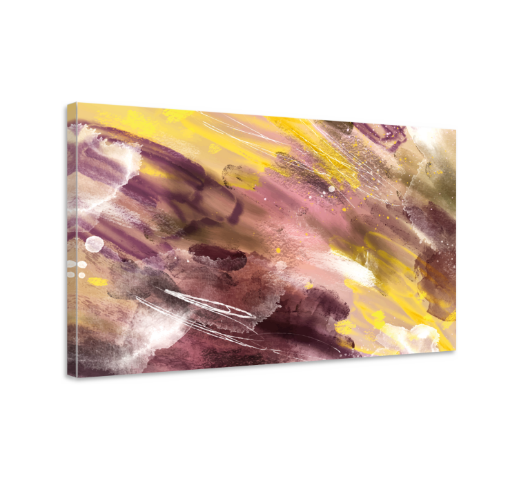 Abstract brush strokes canvas art - TenStickers