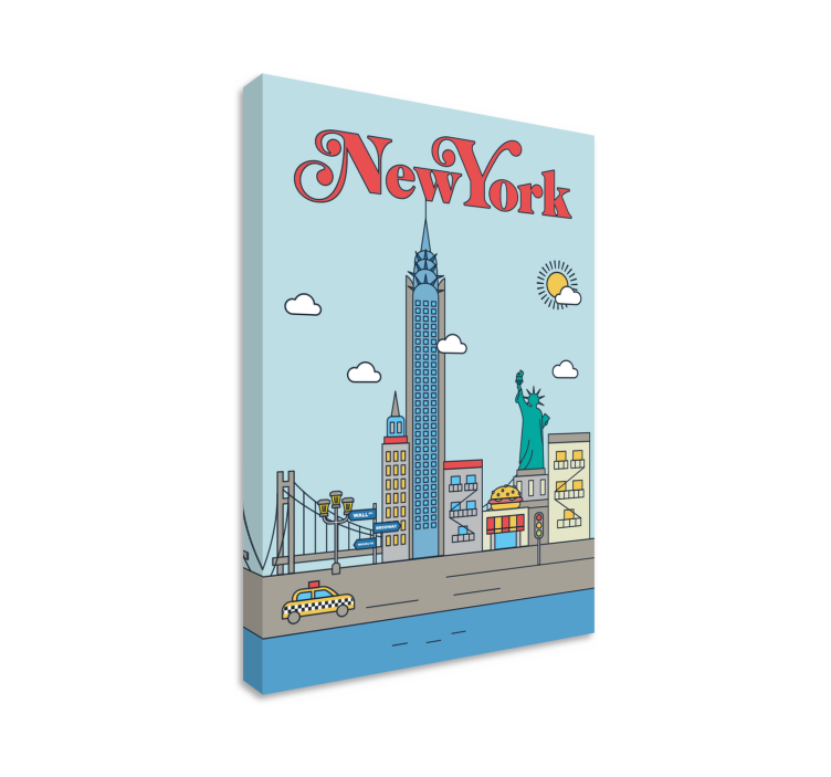 New York cityscape wall canvas - TenStickers