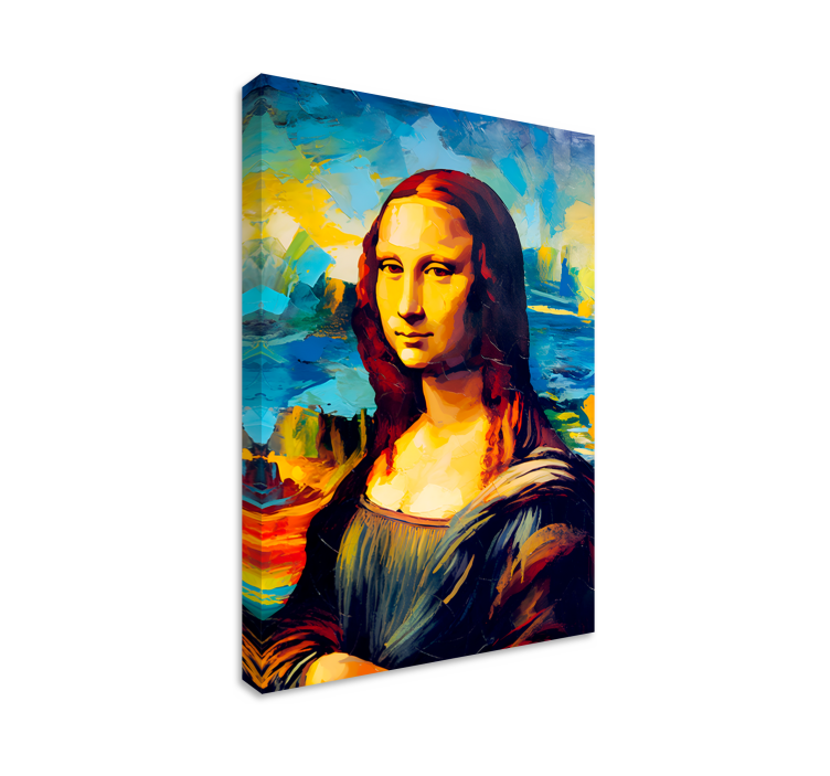 Mona Lisa impressionism style canvas art - TenStickers