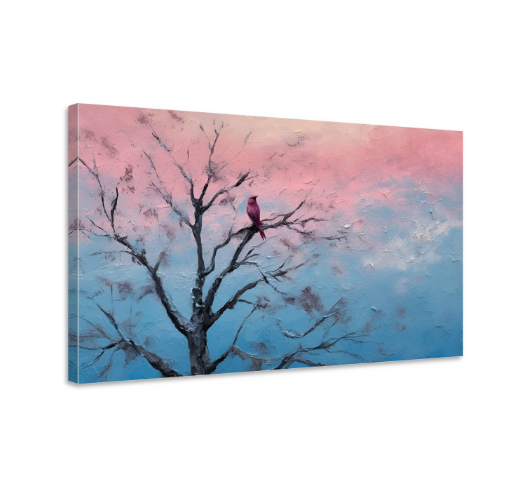 Bird in a tree canvas print - TenStickers