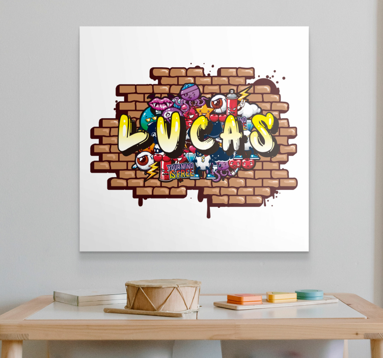Custom graffiti childrens wall art canvas - TenStickers