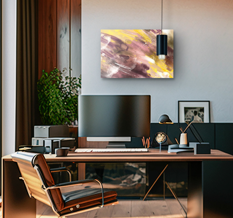 Abstract brush strokes canvas art - TenStickers