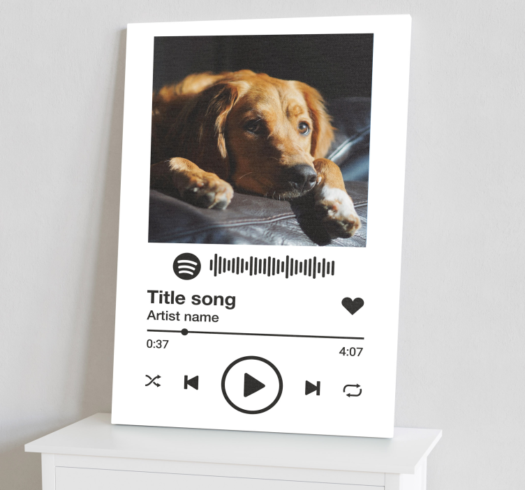 Spotify music white background canvas art - TenStickers