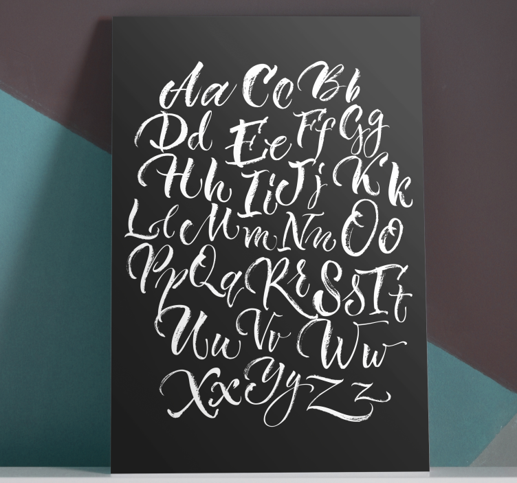 Abc canvas wall art elegant lettering showcase - TenStickers