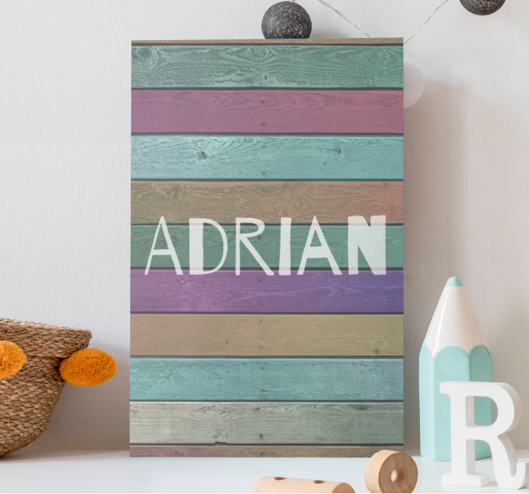 Abc canvas wall art personalized name art - TenStickers