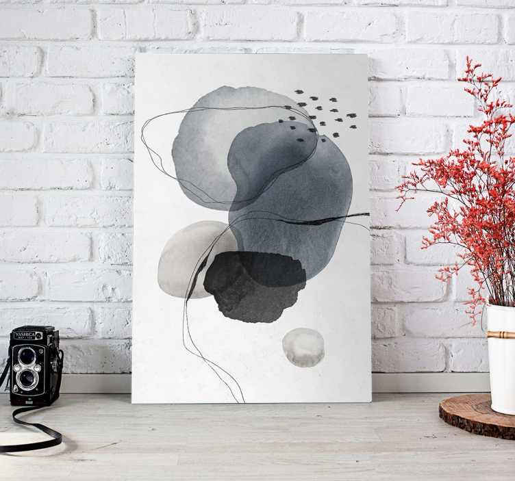 Abstract shapes canvas art - TenStickers