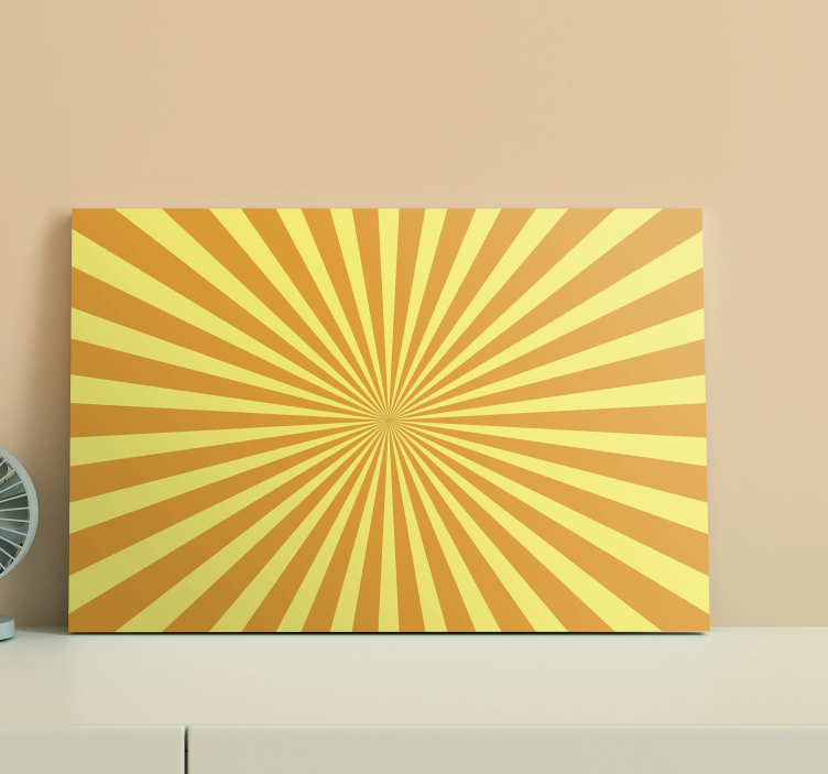 Abstract sunset with orange tones 70's canvas - TenStickers
