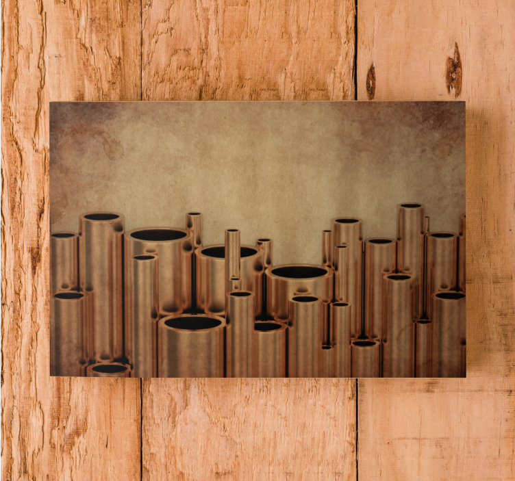 Abstract wall art 1 copper pipe design - TenStickers