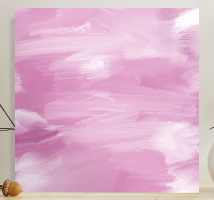 Abstract wall art 1 soft pink brushstrokes - TenStickers