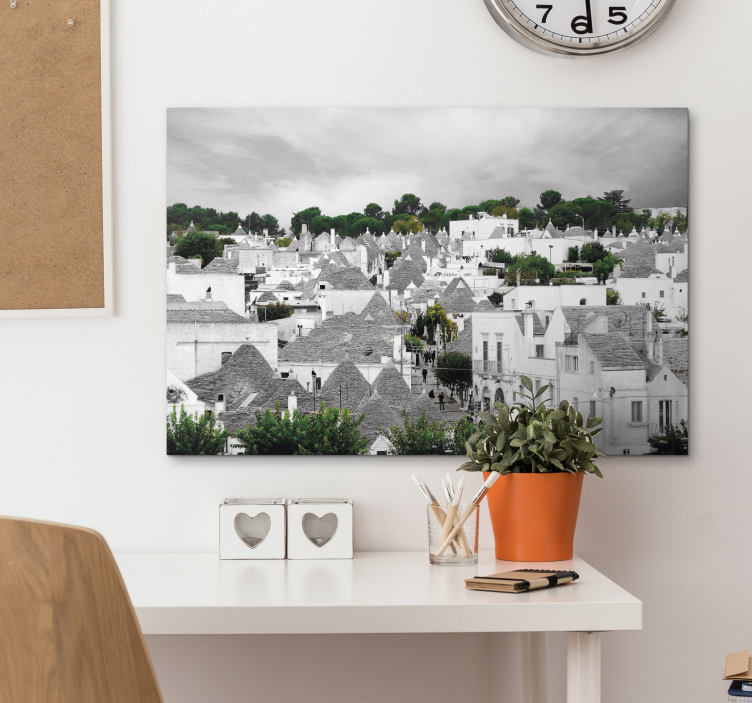Alberobello trulli city canvas prints - TenStickers
