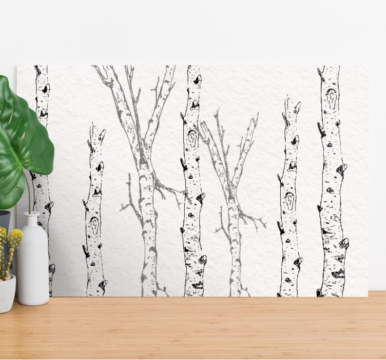 Minimalist Patterns tree canvas wall art - TenStickers