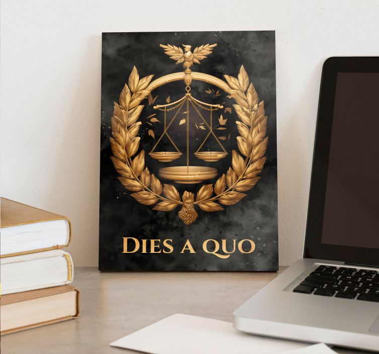 Balance of justice office framed wall canvas  - TenStickers