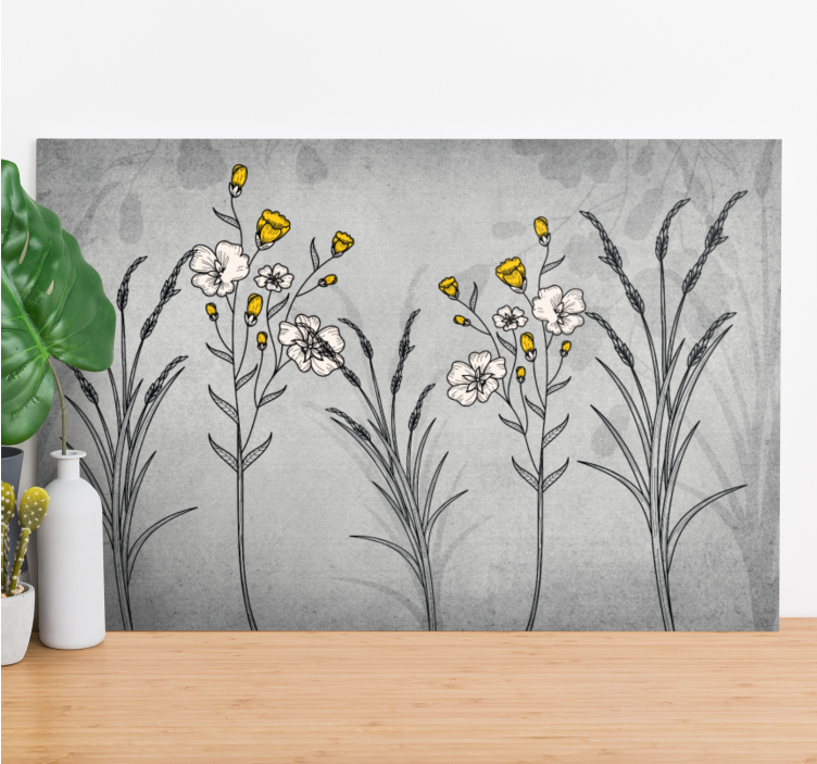 Botanical Floral Design Flowers  canvas - TenStickers