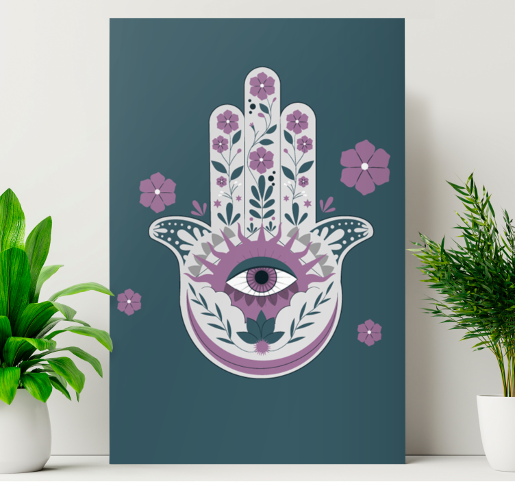 Buddha wall art hand with eye - TenStickers