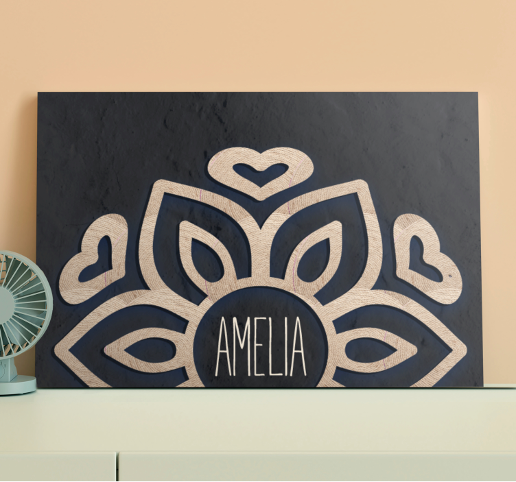 Buddha wall art with floral heart design - TenStickers