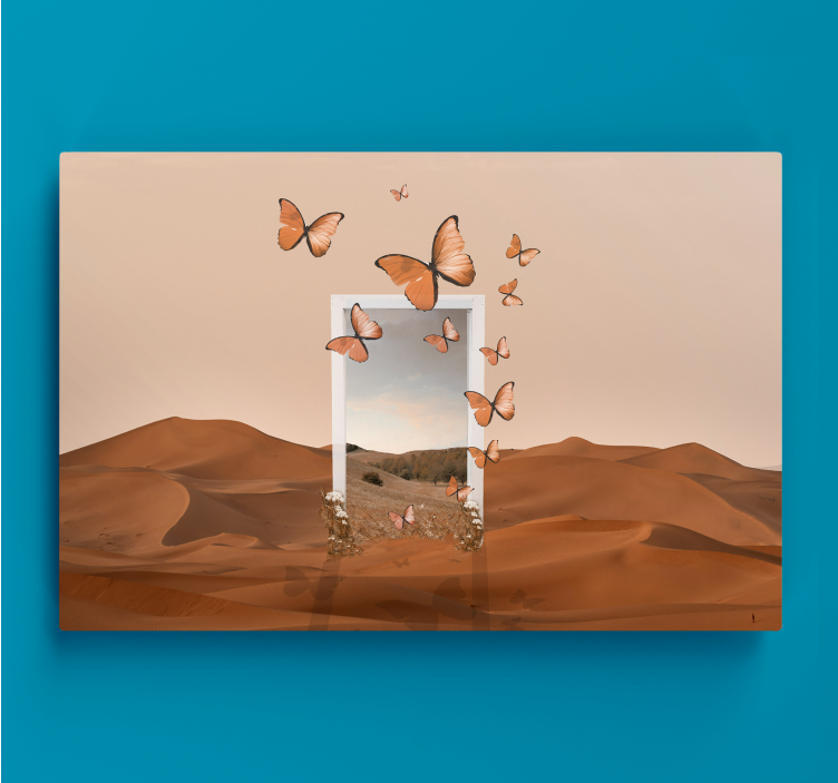 Butterfly canvas butterfly landscape retreat - TenStickers