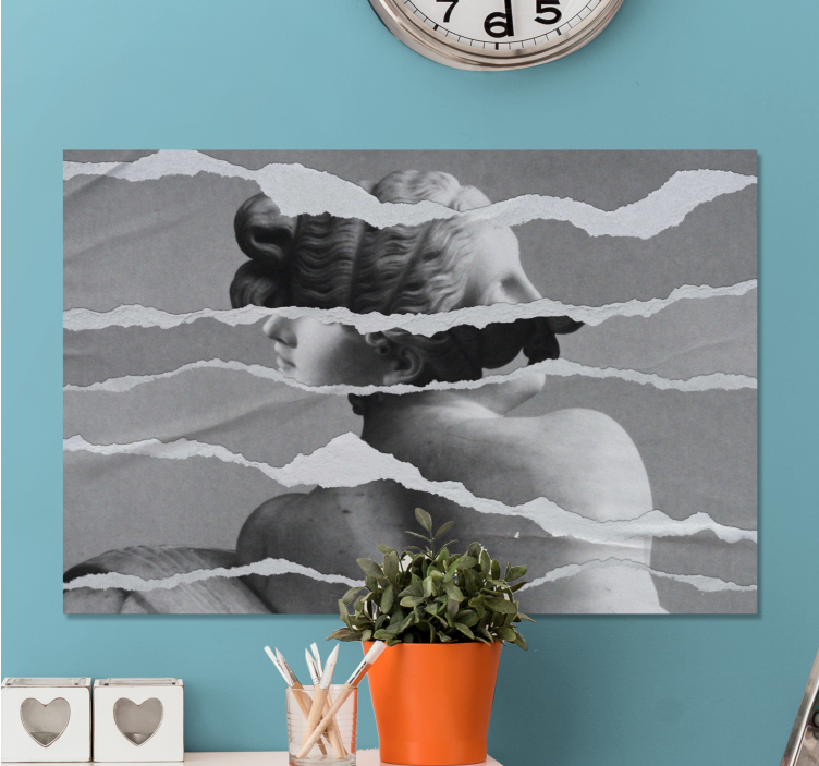 Canvas art torn paper artwork - TenStickers