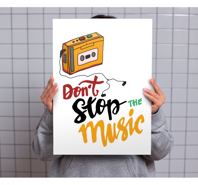 Cassette Tape Design music canvas art - TenStickers