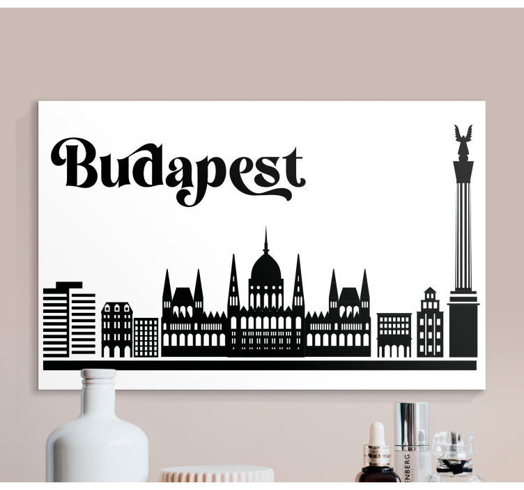 Cityscape wall art budapest skyline - TenStickers